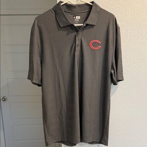 NFL Gray Polo Shirt with Red Emblem CHICAGO BEARS